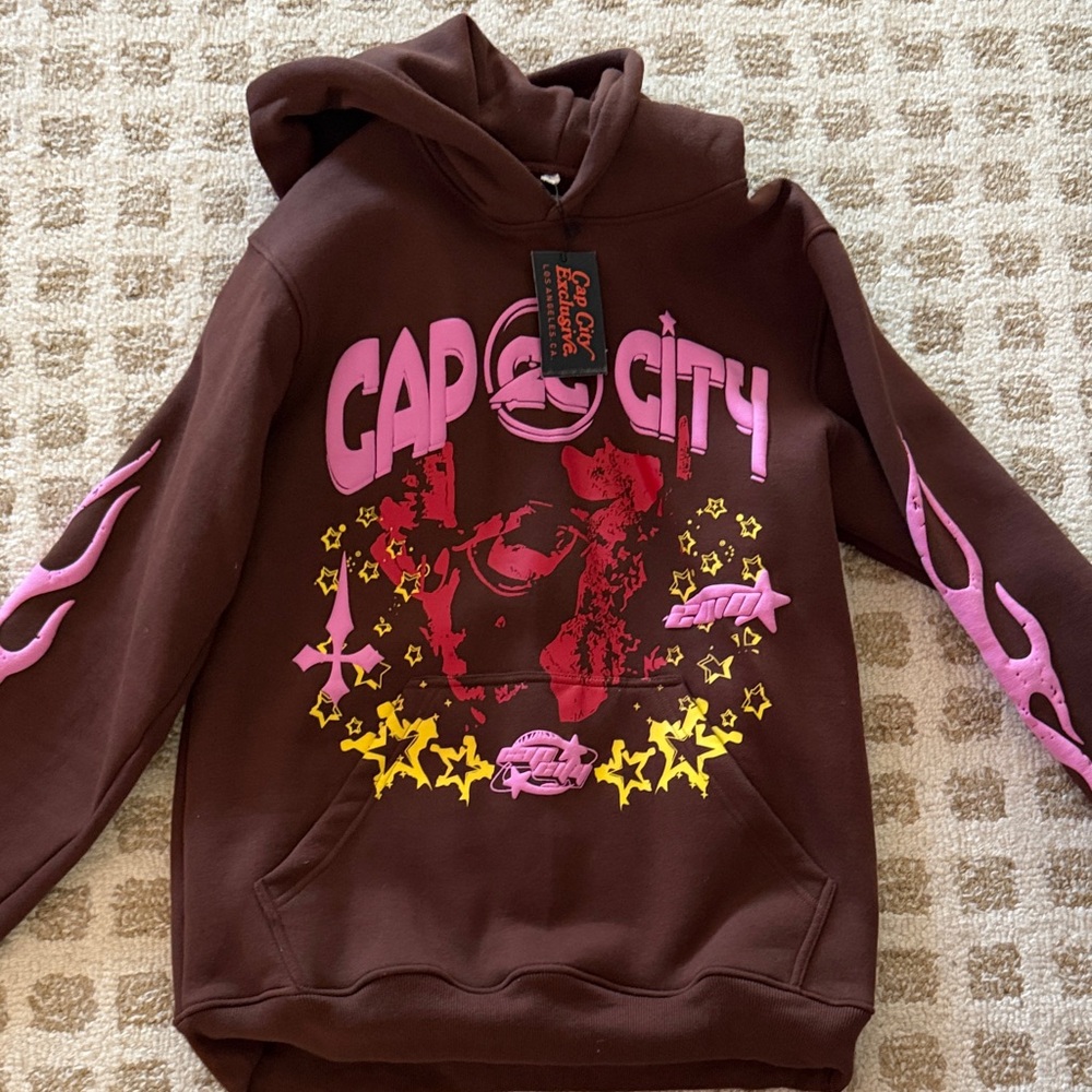 Brown Cap City Exclusive Hoodie 
Size L